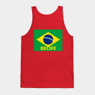 Recife City in Brazilian Flag Tank Top